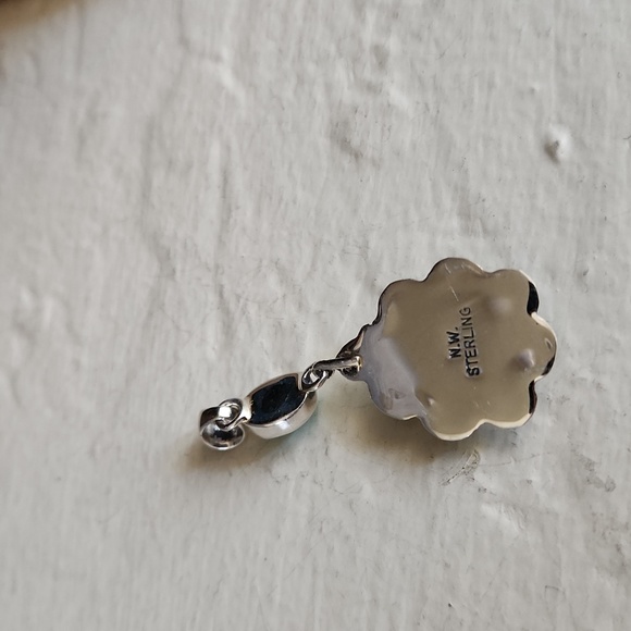 Gorgeous NWOT Native American Navajo Turquoise Double Stone Pendant 💙 - Picture 6 of 11